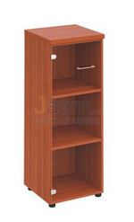 Кабинет руководителя Офисный шкаф для документов средний узкий со стеклянной прозрачной дверью  ПТ 967