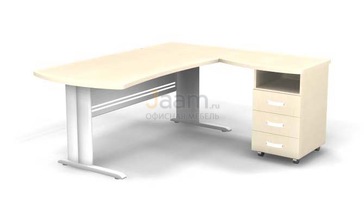 Мебель для персонала Угловое рабочее место на L-обр. каркасе правое B178/1