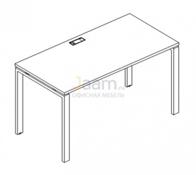 Мебель для персонала Стол письменный на металлокаркасе UNO Б1 012 БП