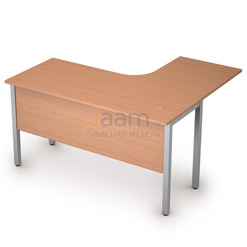 Мебель для персонала Стол криволинейный на металлических опорах левый 2МД.130